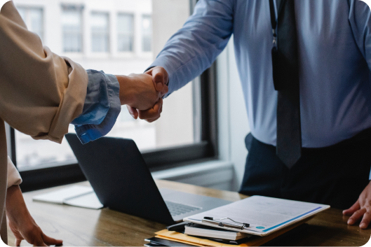 business people shaking hands