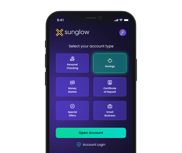 sunglow app phone screen