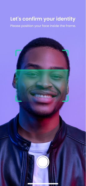 facial recognition app screen