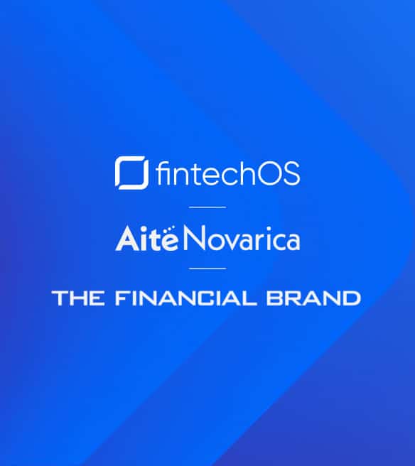FintechOS AiteNovarica The Financial Brand logo lock-up