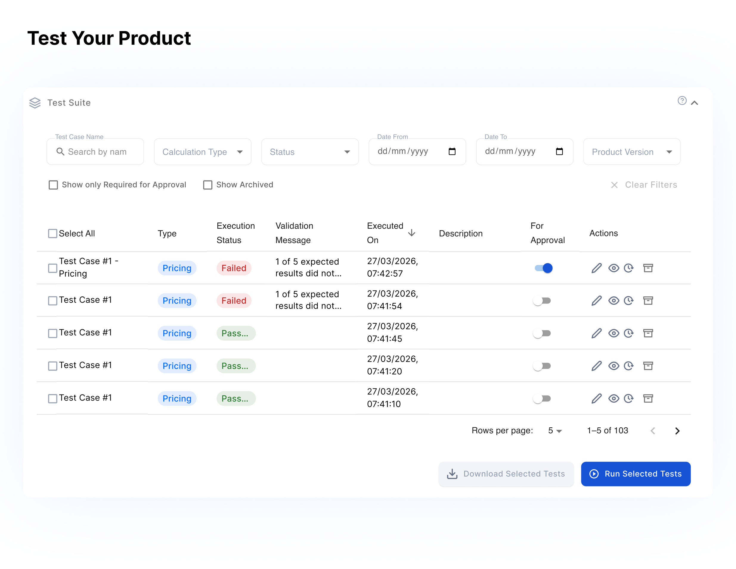 Product Testing & Validation